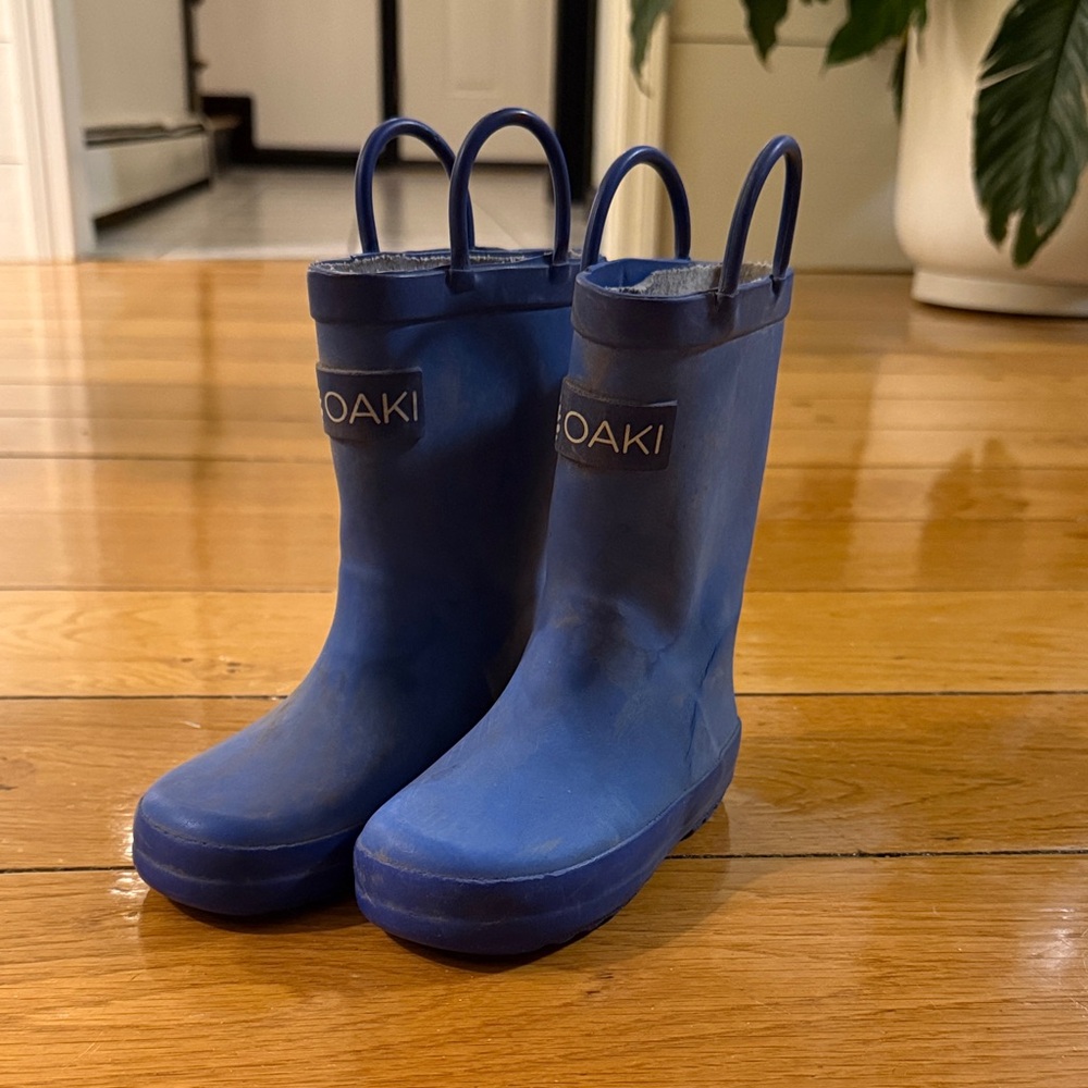 OAKI Kids Navy Blue Rain Boots